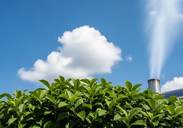 Clean sky and green environment