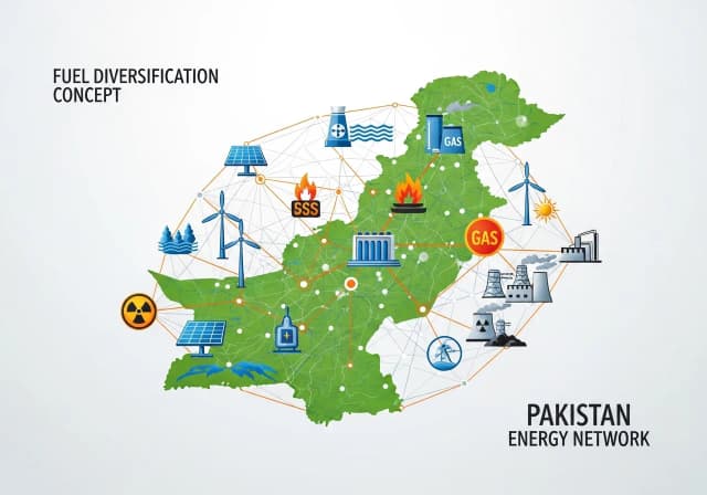Pakistan energy network map